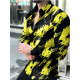 thumbnail image 1 of Camisa de traje para hombre, informal, para oficina, calle, exterior, rayas irregulares rojas y negras, moda a juego, novedad de 2024, superventas, camisetas para hombre de talla grande, 1 of 6