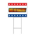 thumbnail image 1 of Under New Management Stars Stripes (18" x 24") Yard Sign, Includes Metal Step Stake, 1 of 6