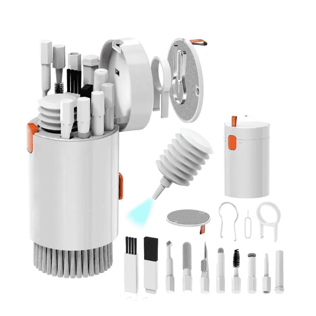 Limpieza Cepillo Para AirPods Teclado Celular Portátil 20pcs gris