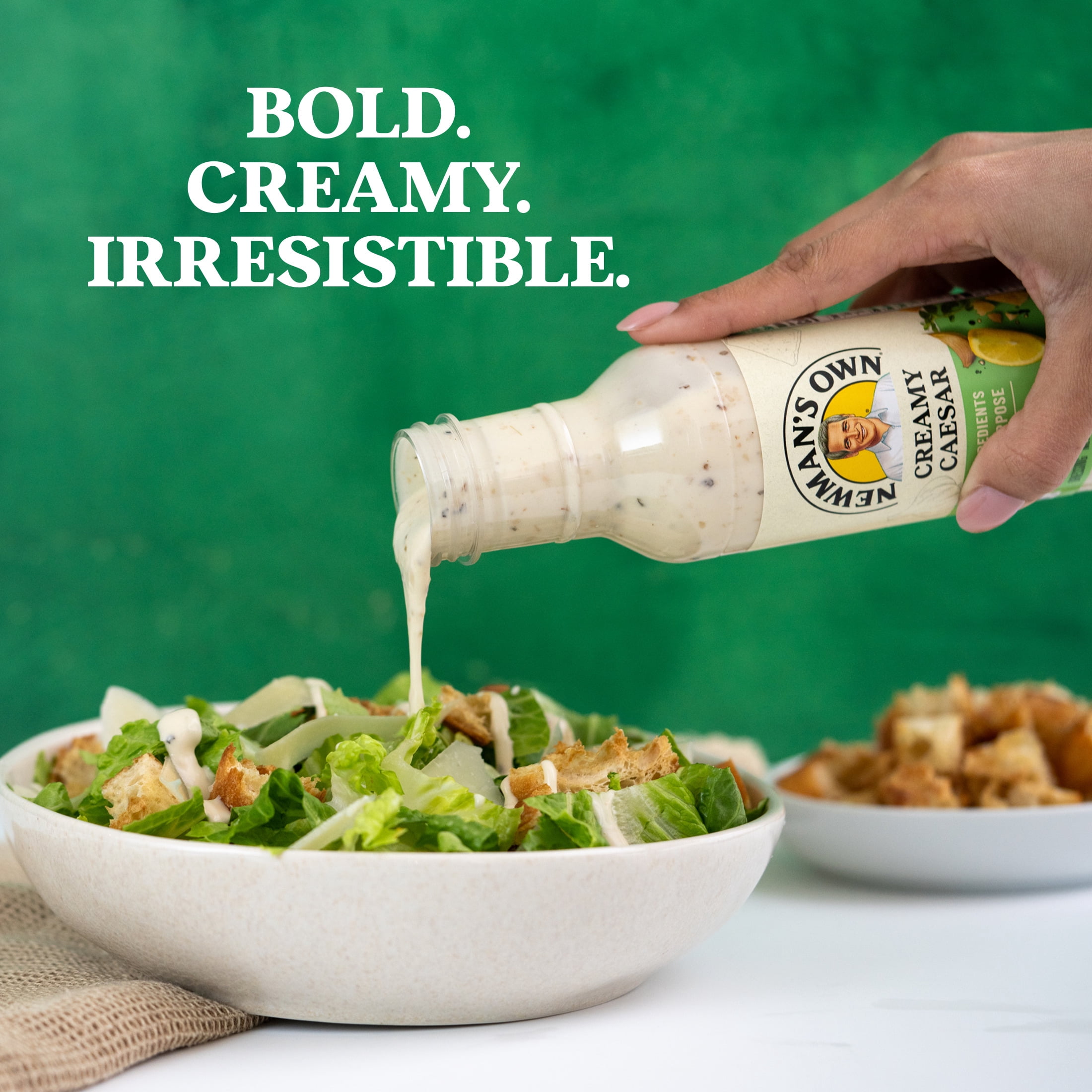 (2 pack) Newman's Own Creamy Caesar Salad Dressing, Marinade, and Dip, 12 fl oz