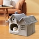 thumbnail image 4 of Casa para mascotas, caseta para cachorros, nido cálido, inferior Gris Zulema casa del gato, 4 of 8