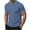 ZZ-Blue, variant on ohmzyzo Henley Shirts for Mens Striped Print Short Sleeve T-Shirts Summer Casual Regular Fit Tee Tops with Buttons Red M