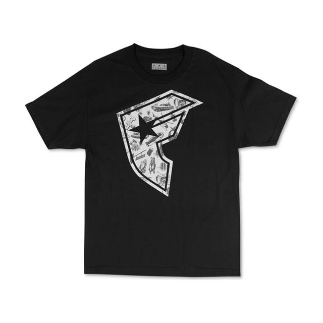 Camiseta gráfica Famous Stars and Straps Hombre Logotipo Today Negro Pequeña