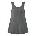 thumbnail image 5 of Women's Plus Size Jumpsuits Casual Sleeveless Short Overalls Pleated Front Rompers Summer Loose Fit One Piece Outfits with Pockets, 5 of 5