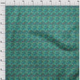 thumbnail image 3 of oneOone Georgette Viscose Fabric Leaves & Floral Block Printed Fabric 1 Yard 42 Inch Wide, 3 of 4