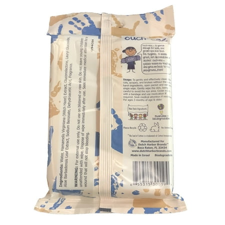 Natural Essentials Kids Ouch-Eez First Aid Wipes for Children Apple Scent, 32 Ct