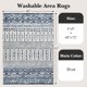 thumbnail image 2 of Alfombra Art&Tuft Moroccan, 122 x 183 cm, lavable, antideslizante, azul, 2 of 6