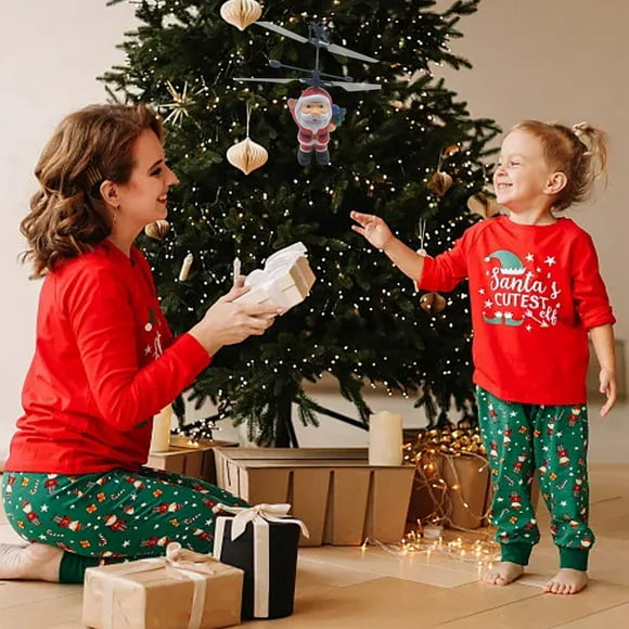 WIFKLSIIPG Toys for 4 Year Old Boys New Fancy Sensing Santa Toys Light up Children's Christmas Sensing Flying Machines Christmas Toys