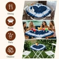 thumbnail image 6 of Blue Love Heart Round Tablecloth 36-44 Inch Round Fitted Table Cloth with Elastic Edge, Boho Ethnic Modern Funny Tie Dye Art Waterproof Table Cover Protector for Outdoor Picnic Party Dining, 6 of 6