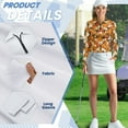 thumbnail image 6 of Yuyamidu Maple Leaves Golf Shirts for Women Collared Tennis Shirt Fall Thanksgiving Long Sleeve Golf Top Outfits with 1/4 Zipper, Size L, 6 of 8