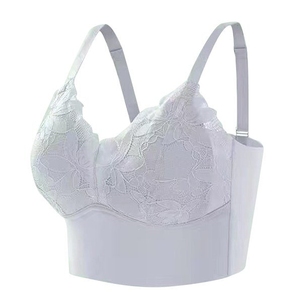 Gibobby Liguero de seda de hielo sin rastro para mujer con un chaleco Sujetador deportivo Forestall Gathered Brasier mujer busto(Gris,XL)