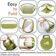 Pawaboo Small Animals Playpen, Waterproof Small Pet Cage Tent with Zippered Cover, Portable Outdoor Yard Fence with 3 Metal Rod for Kitten/Puppy/Guinea Pig/Rabbits/Hamster/Chinchillas, Green