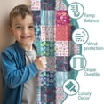 thumbnail image 3 of Blackout Kids Curtains,Blue Boho Pioneer Flower Patchwork Pattern Childrens Insulated Curtains Set Of 2,Bedroom Essentials,Toddler Room Decor 42x84in(106x213cm), 3 of 5