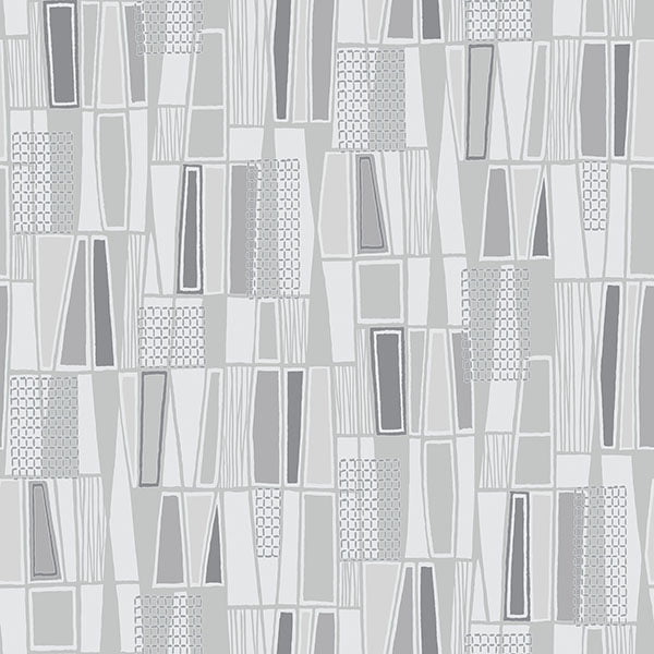 Boråstapeter Taavi Grey Retro Geometric Wallpaper 
