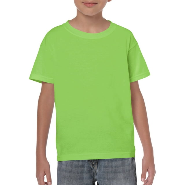 Gildan Youth Heavy Cotton T-Shirt, M, Lime