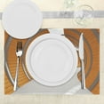 thumbnail image 3 of Ambesonne Modern Place Mats Set of 4, Geometric Long Tunnel, Standard Size, Orange Grey, 3 of 6