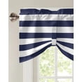 thumbnail image 3 of Navy Blue White Stripes Small Curtain Rod Pocket Short Curtains Home Decor Partition Cabinet Door Window Curtains, 3 of 6