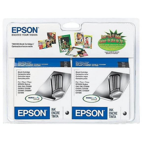 Epson 60 Black Ink Cartridges, Standard Yield, T060120-D1
