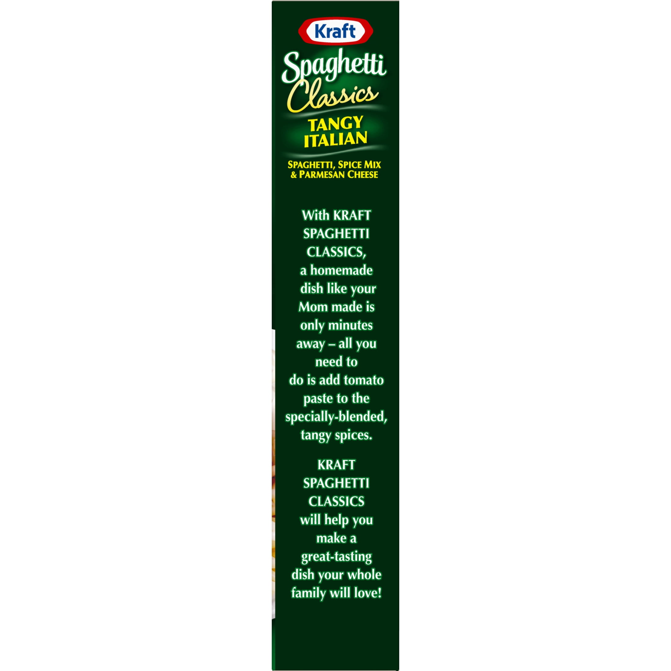 (4 pack) 2-Packs-Kraft Spaghetti Classics Tangy Italian Spaghetti, Spices, & Parmesean Cheese Meal Mix, 8 oz Box
