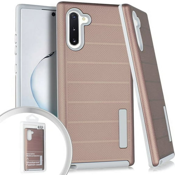 GSA Deluxe Textured Stripe Case for Samsung Galaxy Note 10 (6.3") - Rose Gold