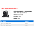 thumbnail image 2 of Front Engine Mount - Compatible with 2006 - 2011 Hyundai Azera 2007 2008 2009 2010, 2 of 2