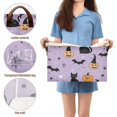 thumbnail image 5 of Yayeee Foldable Storage Basket for Shelves with Handles Waterproof Cloth Bins, Light Purple Halloween Black Cat, 5 of 7
