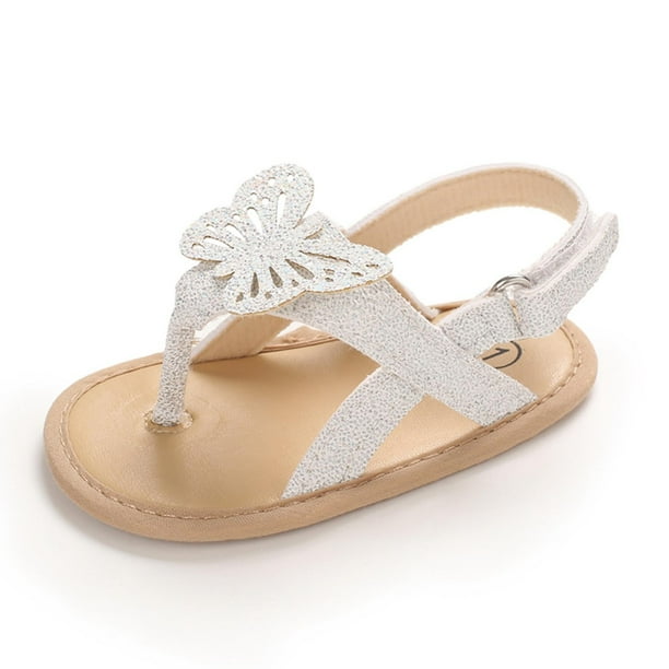 Penkiiy Infant Baby Girls Sandals Shoes Causal Summer Newborn Flat Soft Shoes Ankle Support