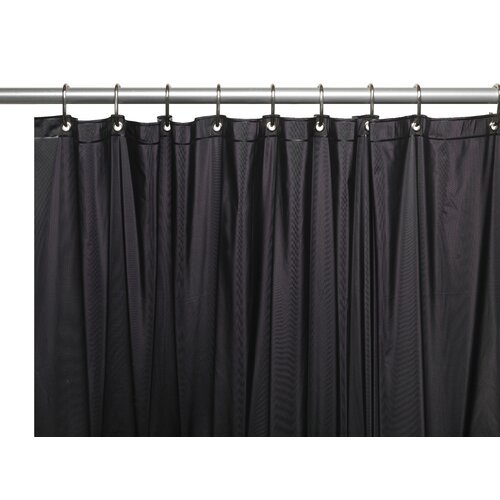 3 Gauge Vinyl Shower Curtain Liner w/ Weighted and Metal