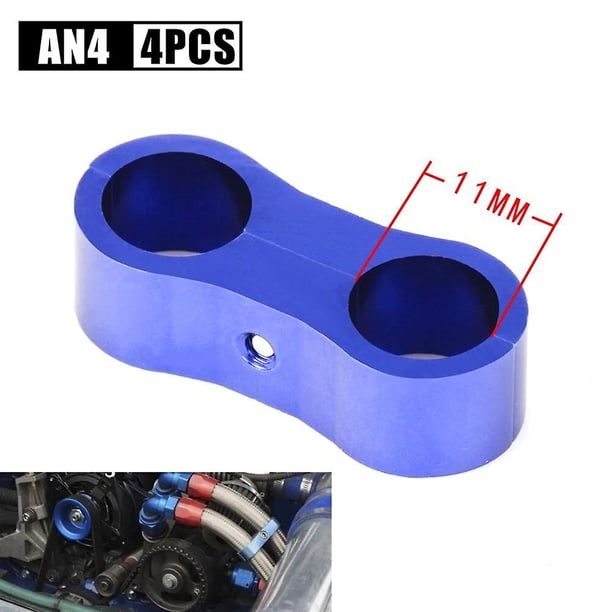 New 4pcs AN4 AN6 AN8 Billet Oil Fuel Water Hose Seprator Divider Clamp Aluminum Line Separator Universal~3195