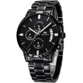 thumbnail image 1 of Regalos de Navidad relojes de acero inoxidable para hombres relojes de cronometraje para hombres relojes de fecha simulada para hombres relojes de diseño elegante para hombres regalos, 1 of 5