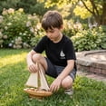 thumbnail image 3 of NIPAXO Boys T-Shirt Sailboat Print Cotton Blend Short Sleeve Nautical Graphic Tee for Boys, Black, Sizes 5-6Y, 3 of 6