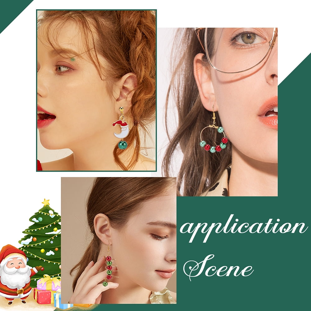 DIY Earring Making with Metal Earring Hook Lobster Claw Clasp Jump Ring Bead Cap Ribbon End Cord End Head Pin and Findings Mixed Color 21.8x11x3cm DIY