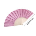 thumbnail image 3 of CaiYueKe Glitter Folding Hand Fans for Women Foldable Handheld Clack Fans for Line Dancing, Wedding, Church, Festival, EDM, Party, Club, Rave Accessories (9"), 3 of 7