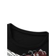 thumbnail image 5 of Gzhioc Women's Casual Simple Short Sleeve Short T-Shirt, Flower Wing Printed Round Neck Street Style Tee Shirt, 5 of 9