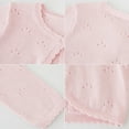 thumbnail image 4 of GYRATEDREAM Infant Baby Girls Long Sleeve Shrug Knit Cardigan Crop Toddler Bolero Dress Sweater Solid Color Shawl Cover Up for 9 Months-3 Years, 4 of 8