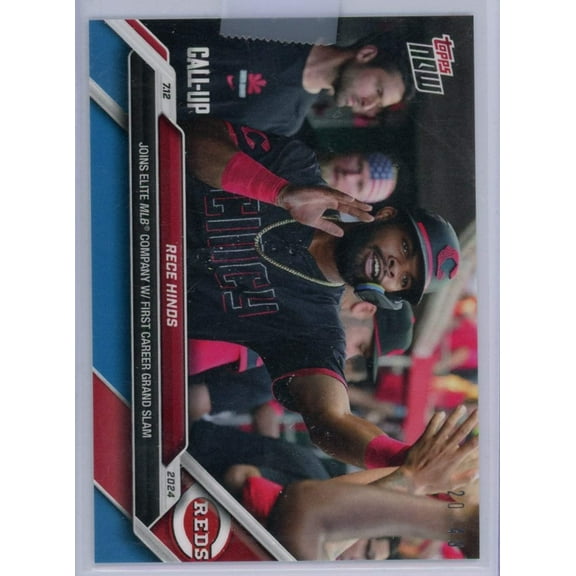 2024 Topps Now Rece Hinds #412 Blue #/49 Rookie RC Baseball Card