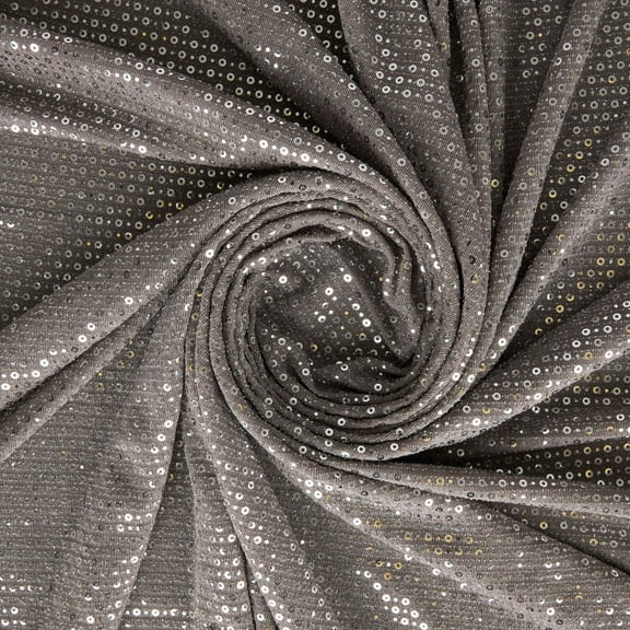 Zelouf Teena Metallic Knit  , Sewing, DIY, Crafts Fabric by the Yard, Grey/silver, 3 Yard