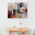 thumbnail image 2 of Acheng Abstract Canvas Wall Art, Modern Minimalist Wall Art Painting, Brown Room Decorations, Framed Wall Art for Living Room, Bedroom, Office Artwork Wall Decor 20x16in, 2 of 6