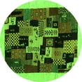 thumbnail image 1 of Ahgly Company Indoor Round Abstract Green Contemporary Area Rugs, 4' Round, 1 of 1