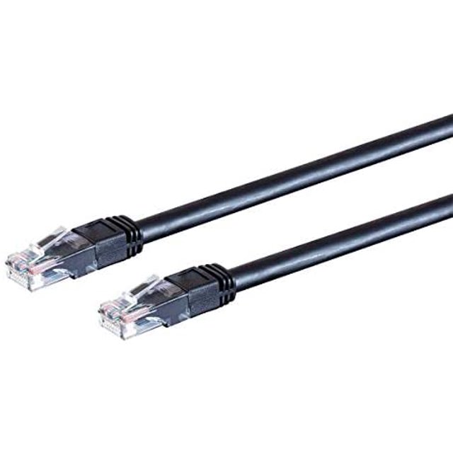 Monoprice 136209 Cat6 Outdoor Rated Ethernet Patch Cable - 5' - Black | Snagless RJ45, Stranded, 550MHz, UTP, Pure Bare