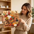 thumbnail image 4 of Thanksgiving Pearl Gem Art Painting Kit, 10x10in Framed DIY Bead Art, Pumpkin Fall Harvest Wall Decor for Beginners, 4 of 5