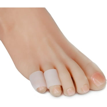 Casewin Silicone Small Toe Protectors Caps for Women and Men, 10 Pieces of Breathable Pinky Toe Covers for Corns, Blisters, Little Toe Guards Sleeves for Hiking, Walking, Running