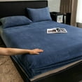 thumbnail image 6 of Dademeo Twin Xl Bedding Sets for Boys Navy Micro Fleece Bed Sheet Set,3 Pieces(2 Pillowcase and 1 Bed Sheets)Deep Pocket Fitted Sheet,Velvet Plush Bedding Set,Warm and Soft, 6 of 8