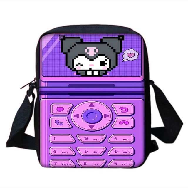 Mochila Sanrios Kuromi para niños y niñas, Juego de 3 piezas, bolso de hombro, estuche para lápices, mochilas escolares de gran capacidad, el mejor regalo