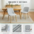 thumbnail image 3 of Sunvasagoo 6-Piece Dining Chair Set, Upholstered Fabric, Oak Legs, Gray, 3 of 9