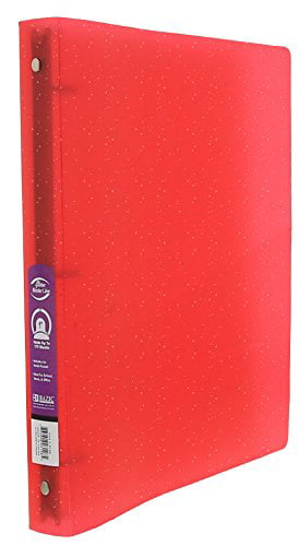 48 BAZIC 1 inch Glitter Poly 3-Ring Binder w/ Pocket Pack oF 