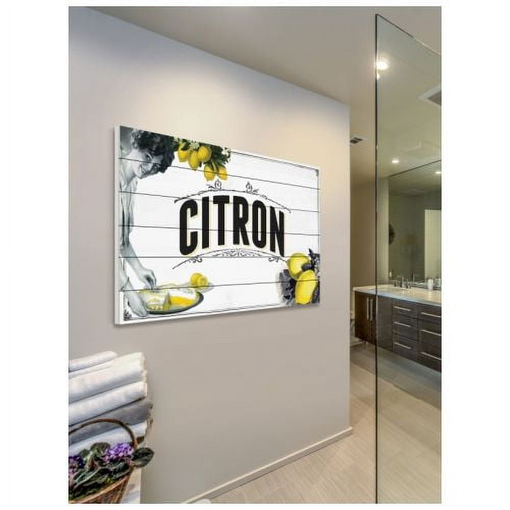 Marmont Hill "French Produce Lemon" Painting Print on White Wood