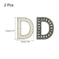 thumbnail image 2 of Parche Termoadhesivo Decorativo Letra D Negro Blanco Paquete de 2, 2 of 6