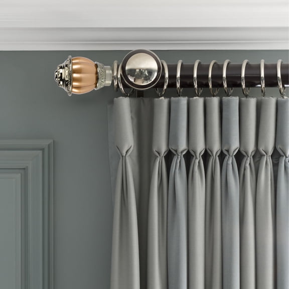 SEWCHICS 2-Pack Resin Curtain Rod Finials Decorative End Caps for Window Drapery Poles