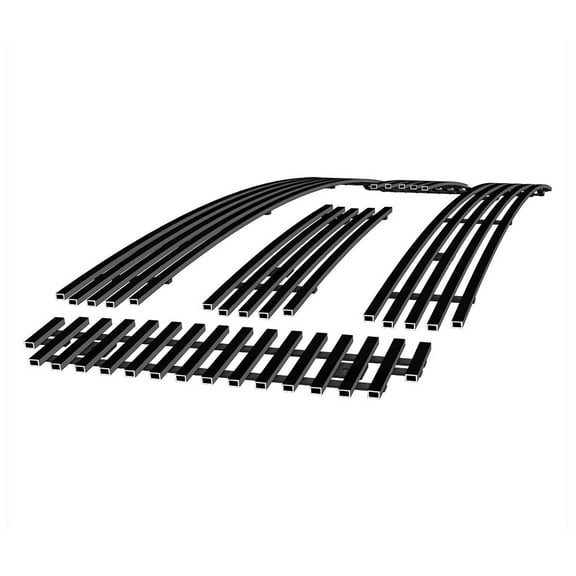 APS Premium Stainless Steel Black 8x6 Horizontal Billet Grille Compatible with Ford Excursion & F-250 & F-350 & F-450 & F-550 2005-2007 Honeycomb Style Between Bars Main Upper N19-J99756F